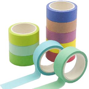10PCS Washi Tape, Masking Tape, 10PCS DIY Craft Tape Rolls, Decorative Writable Tape, School Supplies, Classroom Must Haves, Art Supplies, Office Supplies - Aesthetic Home Office Desk Essentials