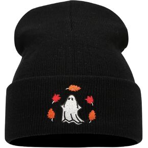 Beanie for Women, Halloween Winter Hats for Men Ghost Unisex Knit Gothic Beanie Cap