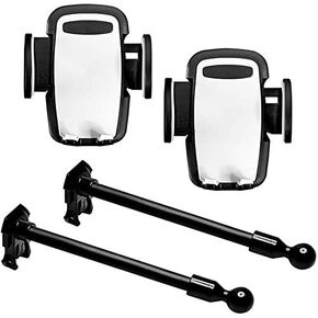 مجموعة ملحقات Titan Dash Mount - تتضمن حاملي هاتف خلوي و2 معقوفة مرنة مثبتة على الكرة - تناسب حامل لوحة القيادة متعدد الأغراض المصمم لموديلات Jeep JK 2011-2018 - متين وآمن in Kuwait