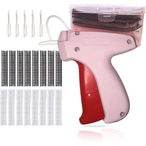 Stitchy Quick Clothing Fixer with Storage Box, with 6 Needles 2000 Pcs 5mm Micro Fasteners, Stitch Gun for Clothes,Quilt Hemming,Price Tag, Micro Sewing Gun, Pink