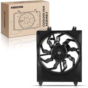 A-Premium Right Engine Radiator Cooling Fan Assembly Compatible with Select Hyundai Models - Santa Fe 2007 2008 2009, 2.7L 3.3L - Replace# 977372B000, 977862B100