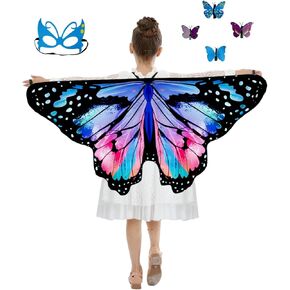 Kids Fairy Butterfly Wings Costume for Girls Halloween Toddler Dress Up Play Costumes Christmas Party Favors Gifts