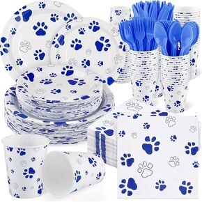 400 Pieces Preppy Smile Disposable Party Tableware Sets Including Plates Cups Napkins Cutlery Serves 50 for Smile Face Party Birthday Baby Shower Decor Party Decorations