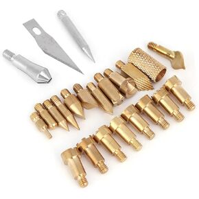 Bits,Wood Burning Tips Only,Wood Burning Tips Only,Walnut Hollow Wood Burning Tips,Walnut Hollow Tips 23Pcs Craft Wood Burning Pen Tips Stencil Soldering Pyrography Working Carving