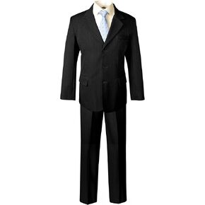 Spring Notion Big Boys' Pinstripe Suit Set Black
