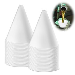 60 Pcs Disposable Engine Oil Funnels- Paper Funnels for Motor Oil- Automotive Car Fuel Funnels Dispenser for Water, Engine Oil, Gas, Coolant
