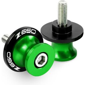 Pack of 2 Motorcycle Swing Arm Spools For Kawasaki Z 650 900 RS SE Z900 Z650 Z900RS 2017-2022 2023 2024 Accessories, M8 Swingarm Slider Stand Paddock Screw (Black, Z650)
