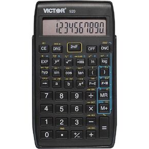 Victor 920 Compact Scientific Calculator with Hinged Case, 10-Digit LCD