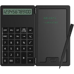 Scientific Calculators for Students, Large Screen Math Calculator with Notepad for Middle High School& College, Writing Board with Stylus (Black)