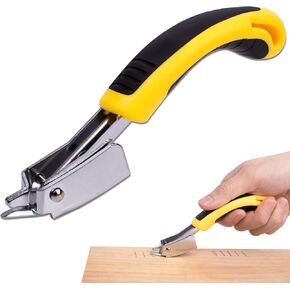 Staple Remover Tool, Yellow Carpet Staple Remover Tool,Ergonomic Handle Heavy Duty Staple Remover for Removing All Kinds of Nails in Floor Wooden Box Furniture Carpet Photo Frame (A-Yellow)