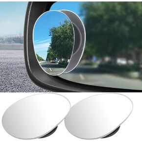 Blind Spot Mirrors, Ellipsoid 360°Convex Lens Frameless Adjustabe Rearview Blindspot Car Mirror, Automotive Exterior Accessories for Cars Suv Trucks