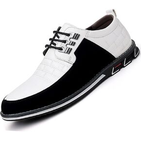 Recyphi Men’s Oxford Derby Orthopedic Leather Shoes Formal Luxury Business Dress Shoes Lace-up Walking Driving Loafers Dress Sneakers