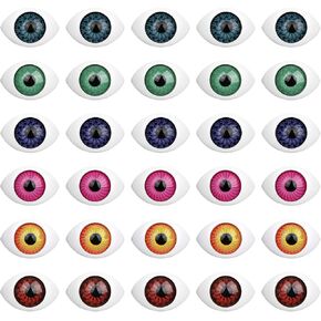Eyeball Horror Props Fake Eyeballs Safety Eyes: 100PCS Simulated Hemisphere Eyeballs Cartoon Funny Phone Cover Eyeballs Mixed Color Doll Making Supplies