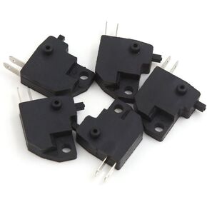 uxcell 5Pcs Universal 2 Pins Square Motorcycle Scooter Disc Brake Control Switch Black