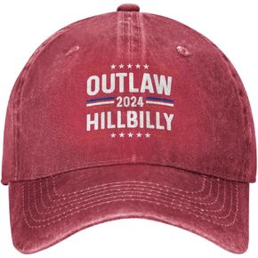 FOESUNIT Outlaw Hillbilly 2024 Hat Women Funny Baseball Hat Funny Gifts for Women Red