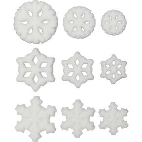 Lucks Dec-Ons Decorations Molded Sugar/Cup-Cake Topper, Snowflake Assortment, 3/4-1 1/4 Inch, 138 Count