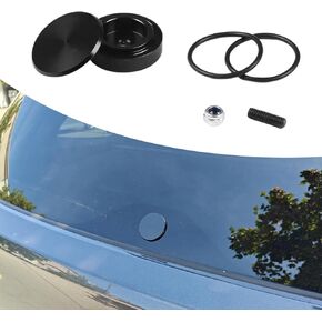 1 PC Car Wiper Plug Cover, Rear Windshield Wiper Block off Grommet Cap, Rear Wiper Plug Cap Kit, Wiper Delete Kit Block Off Plug Cap, Compatible with Honda Civic (Black)