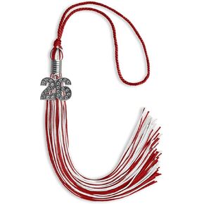 Endea Graduation Mixed Double Color Tassel with Silver Bling Charm (Royal Blue/Red, 2025)