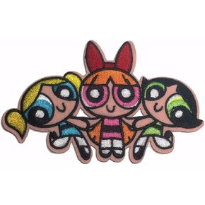 Classic Cartoon Cute Superhero Girls Group 3" Tall Embroidered Iron On Patch