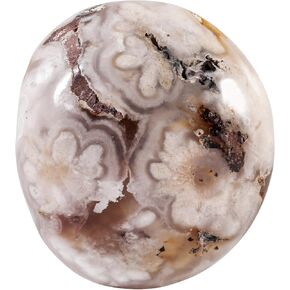 SUNYIK Irregular Cherry Blossom Palm Stone, Polished Worry Pocket Stones Massage Healing Crystal Sphere Decoration, 40g-100g