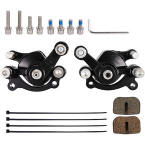 Rear Disc Brake Caliper with Brake Pads Fit for MBX10 MBX11 Mini Dirt Bike 47cc 49cc Pocket Bike Stand Up Goped Scooter Rear Brakes Caliper for MM-B80 80CC 2.5HP Moto Mini Bike(Right,Red)