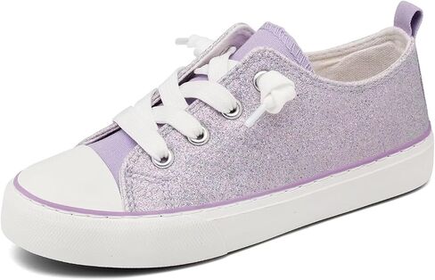 Toddler Kids Canvas Sneakers Sparkle Glitter Sequins Shoes Slip On Soft and Durable in Saudi Arabia