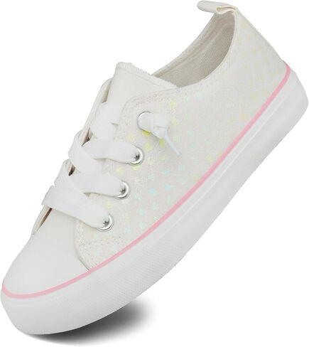 Toddler Kids Canvas Sneakers Sparkle Glitter Sequins Shoes Slip On Soft and Durable in Saudi Arabia