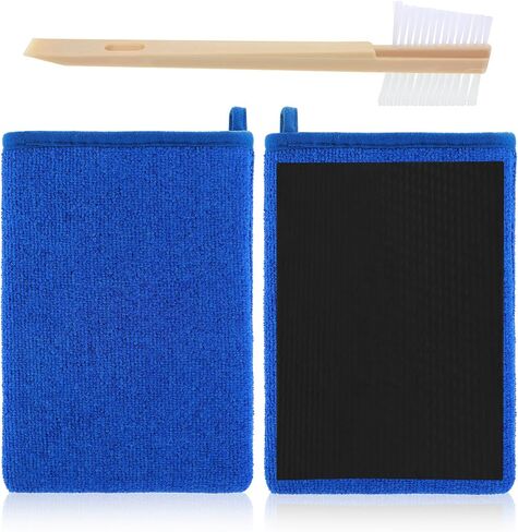 2 Pcs Clay Mitt for Car Detailing Microfiber Wash Mitts for Car Washing Clay Towel Clay Mitt Auto Detailing Clay Bar Kit Clay Towel Auto Detailing Claybar with Brush for Glass Windshield Polishing in Saudi Arabia