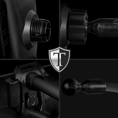 مجموعة ملحقات Titan Dash Mount - تتضمن حاملي هاتف خلوي و2 معقوفة مرنة مثبتة على الكرة - تناسب حامل لوحة القيادة متعدد الأغراض المصمم لموديلات Jeep JK 2011-2018 - متين وآمن in Kuwait