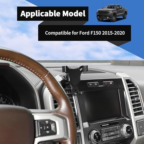Voodola for Ford F150 F250 2015-2020 وحدة التحكم المركزية داش حامل هاتف حامل هاتف فتحة تهوية حامل هاتف متوافق مع Ford F150 2015-2020 (معظم الهواتف) in Saudi Arabia
