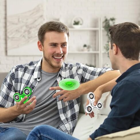 Gigilli 2Pcs Fidget Spinner for Kids Adults Stress Relief Sensory Fidget Toys Cool Electroplated Fidget Spinners for Kids ADHD Autism Halloween Birthday Gifts Fidgets Classroom Prizes for Boys Girls in Saudi Arabia