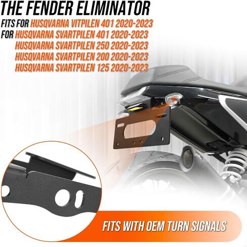 مزيل حاجز الموتوبارتي لـ Husqvarna VitPilen 401 2020-2023 لـ Husqvarna SvartPilen 401 250 200 125 2020-2023 حامل لوحة ترخيص الدراجة النارية in Kuwait