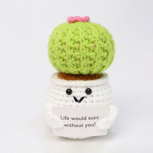 25PCS Mini Funny Positive Crochet Animals Bulk Emotional Support Plushies Handmade Emotional Support Crochet Animals Inspirational Gifts for Women Men Employee Appreciation Gifts Bulk in Saudi Arabia