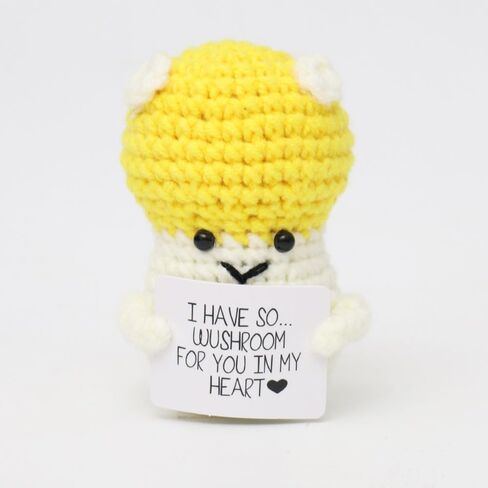 25PCS Mini Funny Positive Crochet Animals Bulk Emotional Support Plushies Handmade Emotional Support Crochet Animals Inspirational Gifts for Women Men Employee Appreciation Gifts Bulk in Saudi Arabia