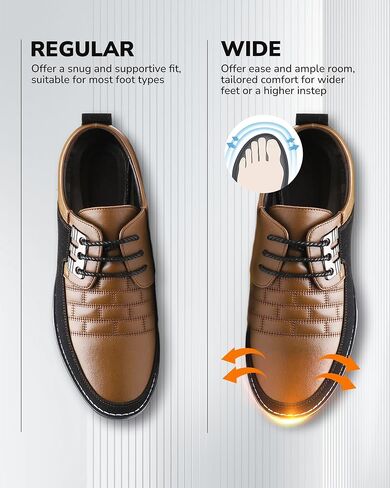 Recyphi Men’s Oxford Derby Orthopedic Leather Shoes Formal Luxury Business Dress Shoes Lace-up Walking Driving Loafers Dress Sneakers in Saudi Arabia