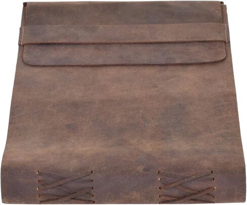 Leather Journal Daily Travel Diary, Handmade Vintage Bound Rustic Notebook, Genuine Buffalo Leather-Premium Quality Lined/Unlined, Brown/Cream,Deckled Edged Paper/Antique key, Art Sketchbook, Brown (7x10 Inches - Cream Unlined Green) in Saudi Arabia