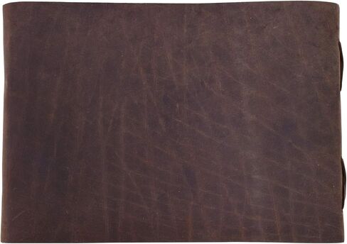 Leather Journal Daily Travel Diary, Handmade Vintage Bound Rustic Notebook, Genuine Buffalo Leather-Premium Quality Lined/Unlined, Brown/Cream,Deckled Edged Paper/Antique key, Art Sketchbook, Brown (7x10 Inches - Cream Unlined Green) in Saudi Arabia