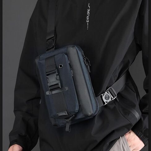Barsine Crossbody Bags Sling Backpack for Men Chest Bag Daypack Small Fanny Pack for Travel, Black in Saudi Arabia
