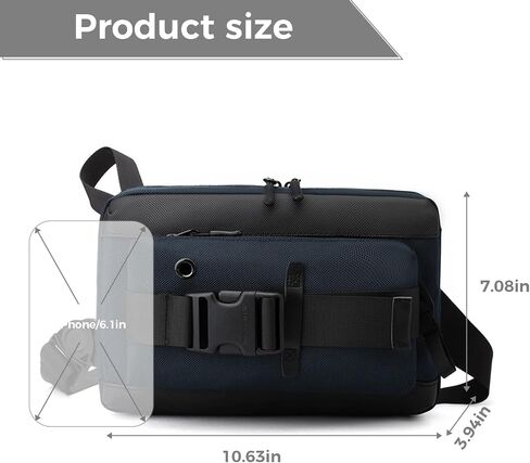 Barsine Crossbody Bags Sling Backpack for Men Chest Bag Daypack Small Fanny Pack for Travel, Black in Saudi Arabia