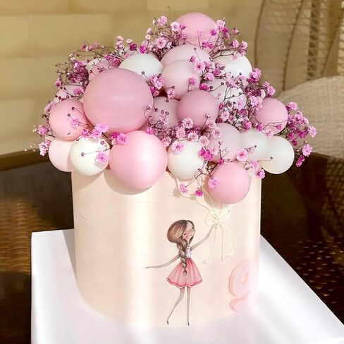 80 قطعة كرات كعكة توبر بالونات كب كيك توبر لتقوم بها بنفسك كرات اللؤلؤ كعكة إدراج توبر حفلة عيد ميلاد كعكة الزفاف لوازم الديكور - الذهب in Kuwait