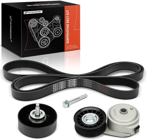A-Premium Engine Serpentine Belt Drive Kit Compatible with Chevrolet Silverado 1500 2005-2013, Silverado 1500 Classic, Express 1500 2500 & GMC Sierra 1500, Sierra 1500 Classic, Savana 1500 2500-4.3L in Saudi Arabia