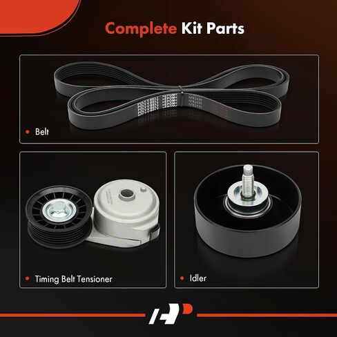 A-Premium Engine Serpentine Belt Drive Kit Compatible with Chevrolet Silverado 1500 2005-2013, Silverado 1500 Classic, Express 1500 2500 & GMC Sierra 1500, Sierra 1500 Classic, Savana 1500 2500-4.3L in Saudi Arabia