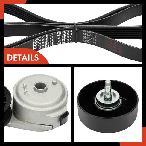 A-Premium Engine Serpentine Belt Drive Kit Compatible with Chevrolet Silverado 1500 2005-2013, Silverado 1500 Classic, Express 1500 2500 & GMC Sierra 1500, Sierra 1500 Classic, Savana 1500 2500-4.3L in Saudi Arabia