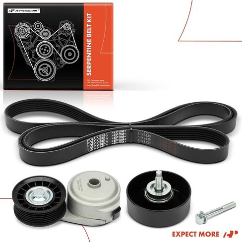 A-Premium Engine Serpentine Belt Drive Kit Compatible with Chevrolet Silverado 1500 2005-2013, Silverado 1500 Classic, Express 1500 2500 & GMC Sierra 1500, Sierra 1500 Classic, Savana 1500 2500-4.3L in Saudi Arabia