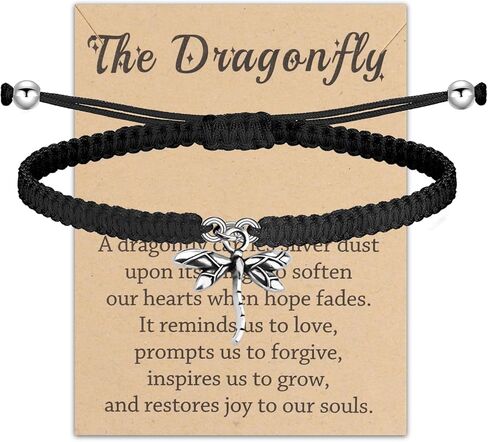 HOLLP Dragonfly Inspirational Jewelry Best Friend Gift Dragonfly Braided Rope for Dragonfly Lover in Saudi Arabia