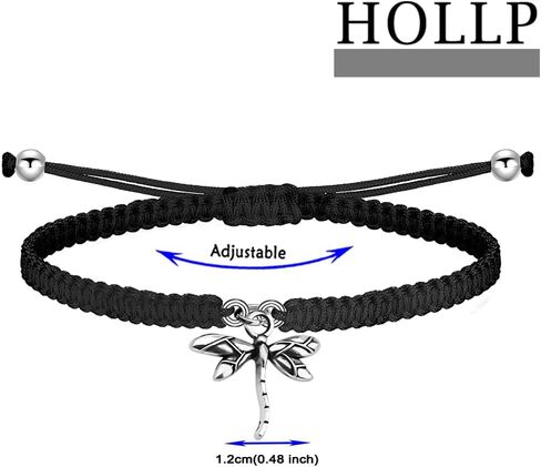 HOLLP Dragonfly Inspirational Jewelry Best Friend Gift Dragonfly Braided Rope for Dragonfly Lover in Saudi Arabia