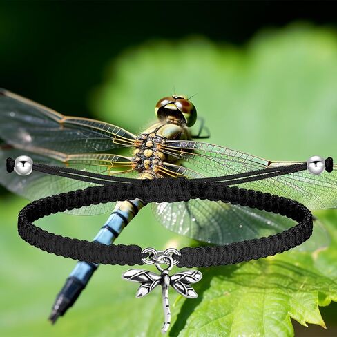 HOLLP Dragonfly Inspirational Jewelry Best Friend Gift Dragonfly Braided Rope for Dragonfly Lover in Saudi Arabia