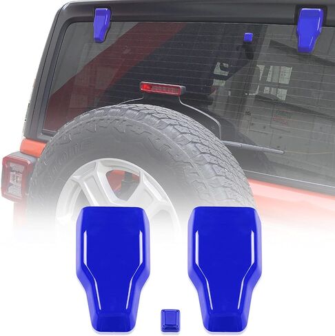 Rear Tail Door Window Hinge & Rear Rain Wiper Nozzle Decorative Cover Trim Compatible for Jeep Wrangler JL 2018-2021 ABS 3pcs(Yellow) in Saudi Arabia