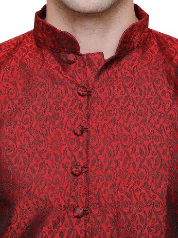 Maple Clothing Men's Kurta Pajama Poly Silk Indian Wedding Party Dress in Kuwait