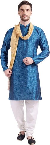 Maple Clothing Men's Kurta Pajama Poly Silk Indian Wedding Party Dress in Saudi Arabia